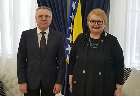 O sastanku Ambasadora Rusije u BiH Igora Kalabuhova s zamjenicom Predsjedavajućeg Vijeća ministara, Ministricom vanjskih poslova BiH Bisera Turković
